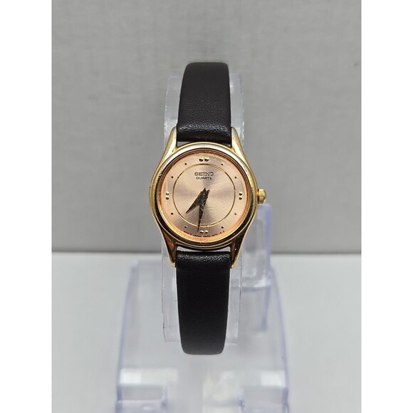 Seiko Quartz 4N00 060R Women Gold Tone Dress Watch Champagne Dial WR New Battery - Picture 1 of 13